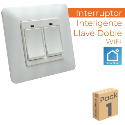 1822 - Interruptor inteligente Llave Doble - PACK 1