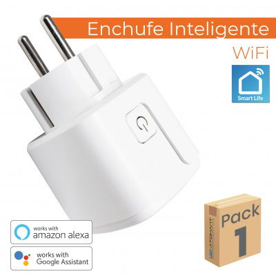 Enchufe Inteligente WiFi 16A. Con Medidor de Consumo. Control por App Smart  Life.