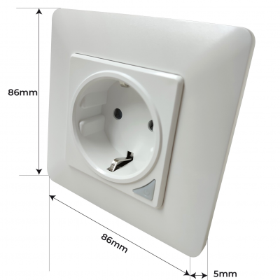 1819 - Enchufe WIFI Pared - Medidas