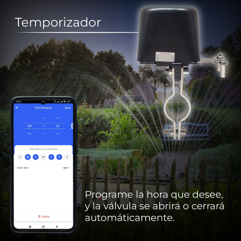 Alexa Show Válvula Inteligente WiFi Para Agua/Gas Compatible Con