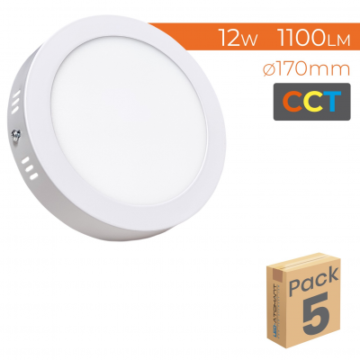 464CCT - PLAFON 12W - PACK05