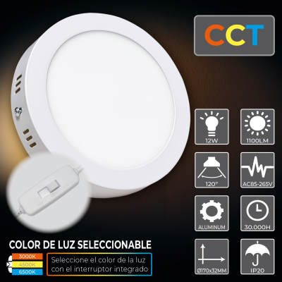 464CCT - PLAFON 12W - 09