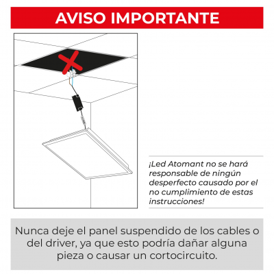 1840CCT - BACKLIGHT 120x60 96W - ADVERTENCIA