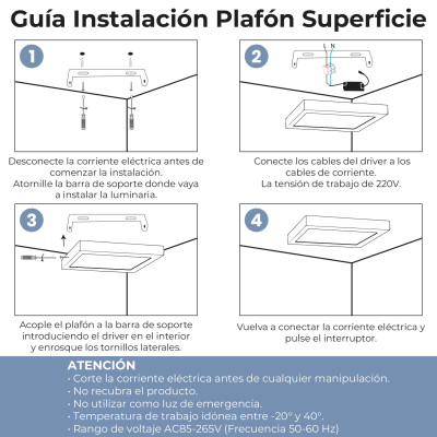 870 - PLAFON 20W - INSTALACION