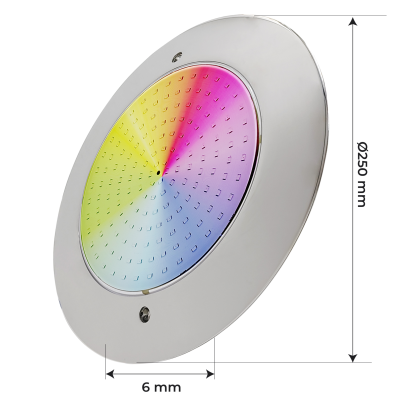 2046 - Foco Piscina Plata - Medidas
