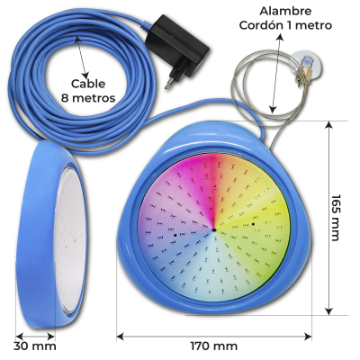 2048 Luz piscina - Medidas