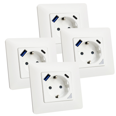 1819USB - Enchufe WIFI Pared - Pack 4