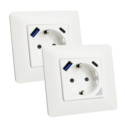 1819USB - Enchufe WIFI Pared - Pack 2