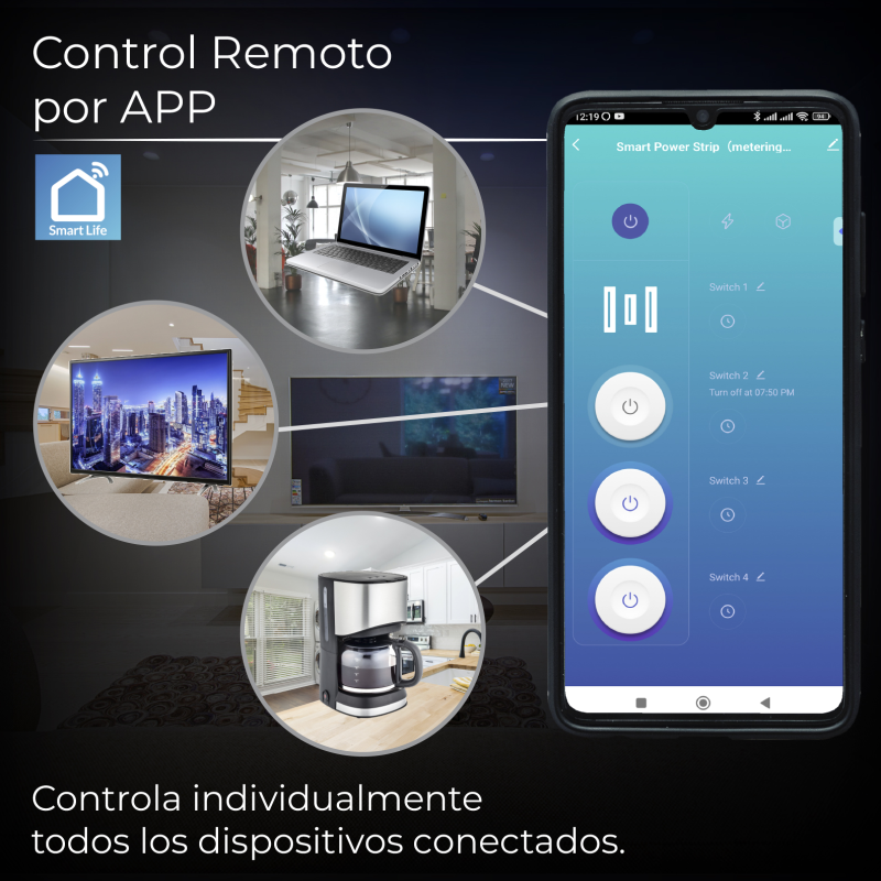 Tenda SP15 Ciabatta Wi-Fi Intelligente – 3 Prese Indipendenti E 2 USB, Compatibile Con Alexa E Google, Programmabile Da App