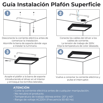 870NCCT - PLAFON 20W - INSTALACION