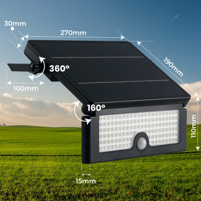1805CCT - WALL LIGHT LED SOLAR MEDIDAS
