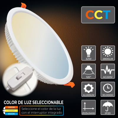 1552CCT - DOWNLIGHT ROUND 32W - 08