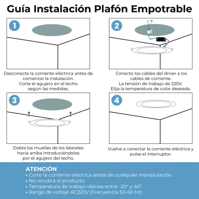 1552CCT - DOWNLIGHT ROUND 32W - INSTALACION