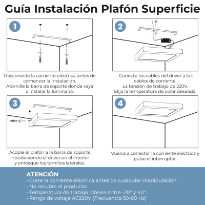 1197CCT - PLAFON 24W - INSTALACION