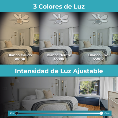 2054 - Ventilador techo con luz 30W - 05