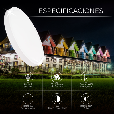 1969 Lampara LED Wifi RGB 30W - 04