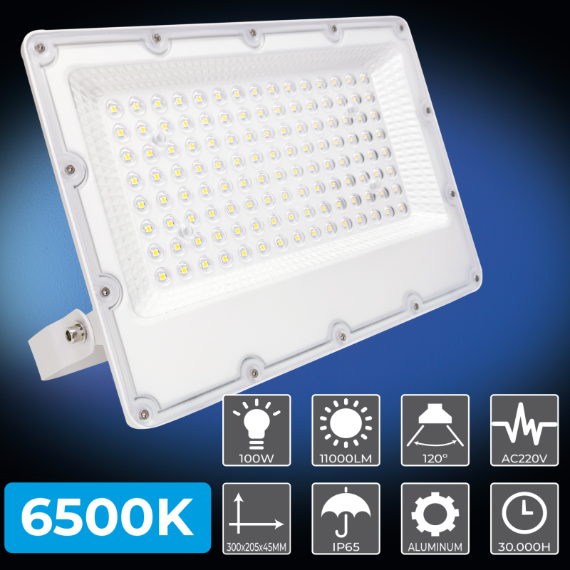 LED Floodlight 100W 11000LM 6500K IP65 | LED ATOMANT