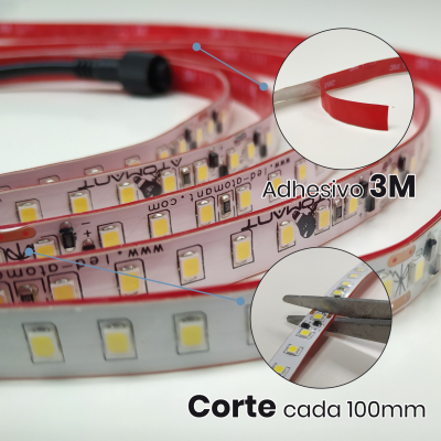 Tira LED Strip 5 metros Directa 220v Impermeable 60W 120 LED 4800LM 10