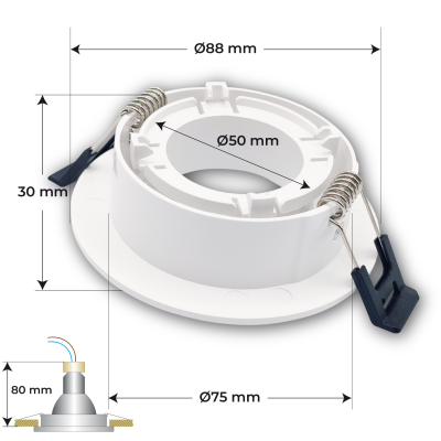 1706BMF - Aro Downlight Circular MEDIDAS