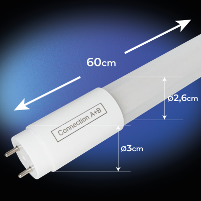 1578ABCCT - TUBO T8 60CM - MEDIDAS