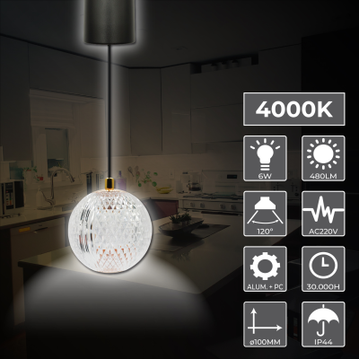 2073 - Lampara Transparente 6W - 02