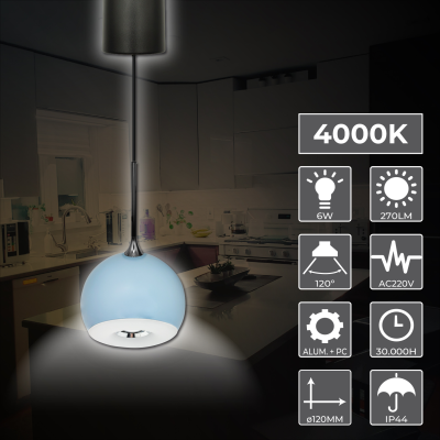 2061AZ - Lampara Bola 6W - 02