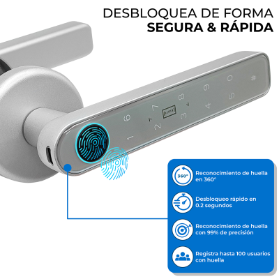 2103 Manilla Puerta Wifi Huella