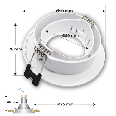 1706HB - Aro Downlight Circular MEDIDAS