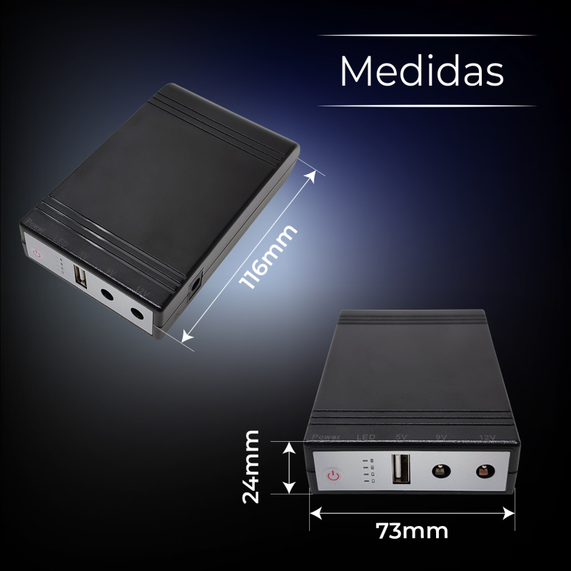 Mini Onduleur Portable 13200 MAh - Alimentation De Secours Avec Sorties Multiples Pour Routeur, Caméra, Etc.