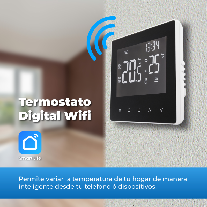 Presa Termostatica Smart Termostato Presa Wireless - Controllo Riscaldamento E Raffreddamento Da Remoto Termostato Wifi Per Caldaia A Gas - Foto 12