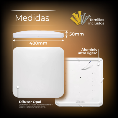 2075 - Plafón Square 48W - 02