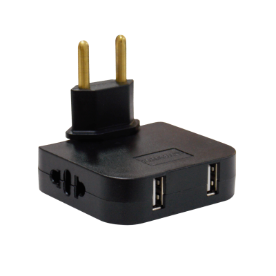 Ultraflacher Stecker mit 2...