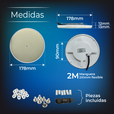 2161CW - Recambio foco piscina 45W - 02