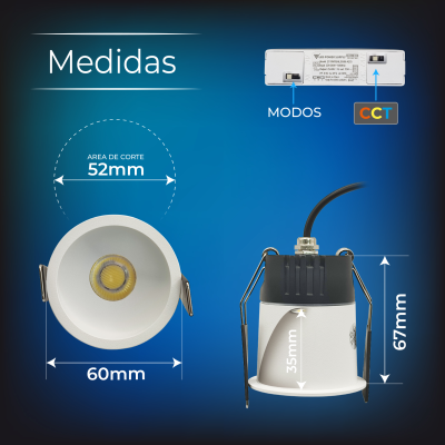 2141-60CCT - Led Downlight 9W - 02