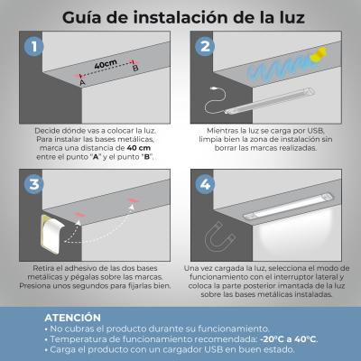 1988 - Luz con sensor gabinete - instalacion