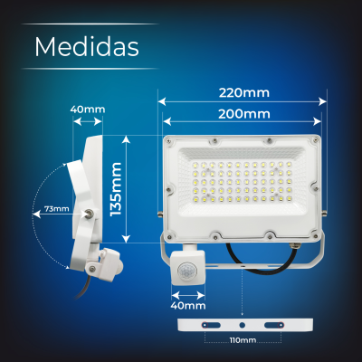 2187 - Proyector LED con Sensor 30W - 02