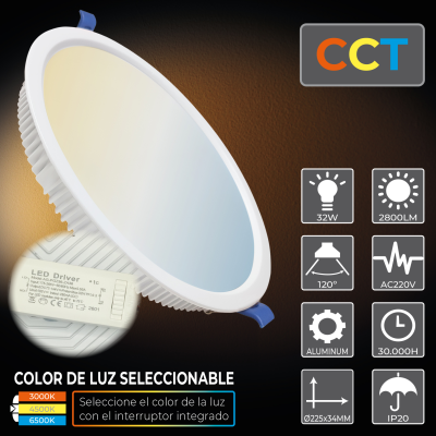 1552CCT - DOWNLIGHT ROUND 32W - 02