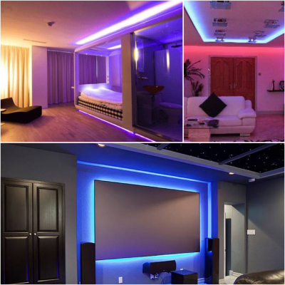 KIT Tira LED RGB Rollo de 5m Directa a 220v con Controlador y Mando 10
