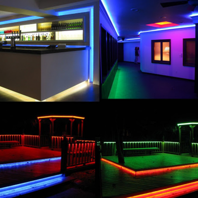 KIT Tira LED RGB Rollo de 5m Directa a 220v con Controlador y Mando 11