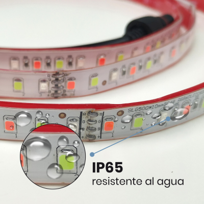 KIT Tira LED RGB Rollo de 5m Directa a 220v con Controlador y Mando 7