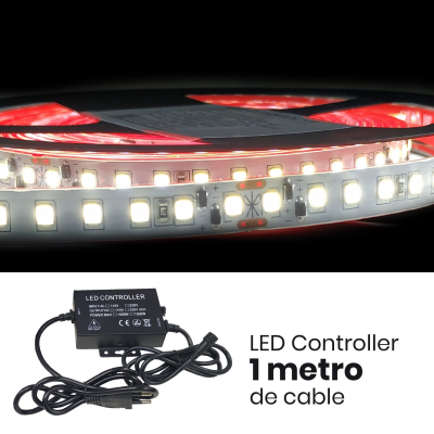 KIT Completo Tira LED Rollo de 5m Directa a 220v con Controlador y Mando 11