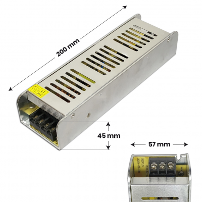 1161 - TRANSFORMADOR STRIP 200W MEDIDAS