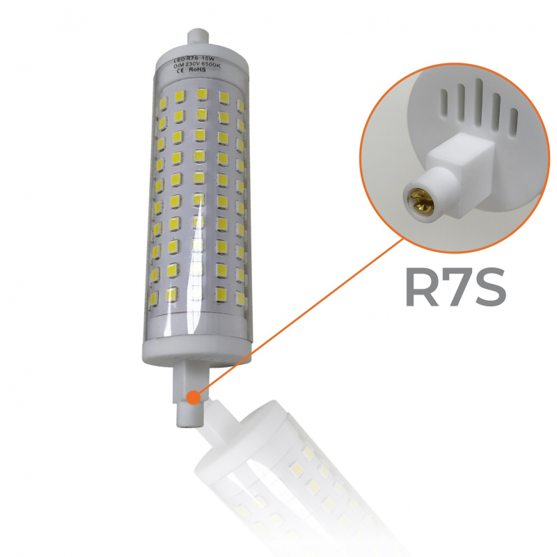 Ampoule LED R7S 15W 118mm 1200LM Réglable A++ led atomant