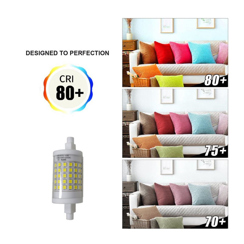 78mm R7S 5W LED Neutral White Floor Lamp Bulb - 360° 450 Lumens, Slim Design