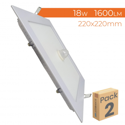 1743 - PANEL RECESSED SQUARE SENSOR - PACK2