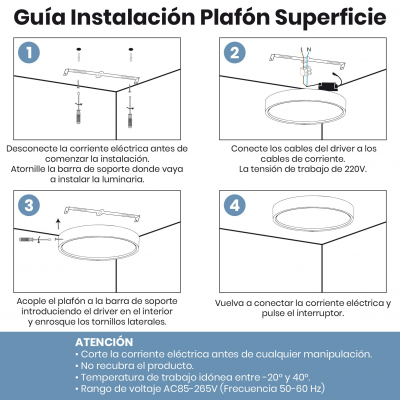 1652 - PLAFON 48W - INSTALACION