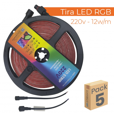 1752R - LED STRIP 220V RGB - PACK05