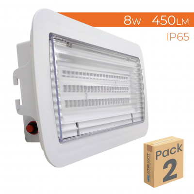 1653 - EMERGENCY LED LIGHT 8W PACK2