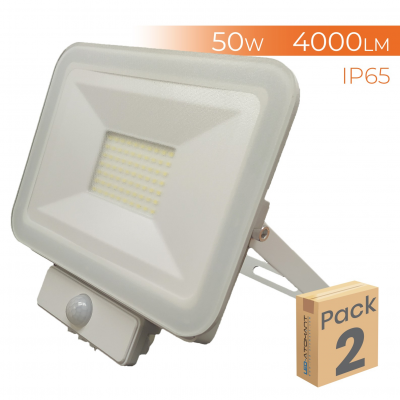 NG1498 - FLOODLIGHT WITH SENSOR 50W PACK2