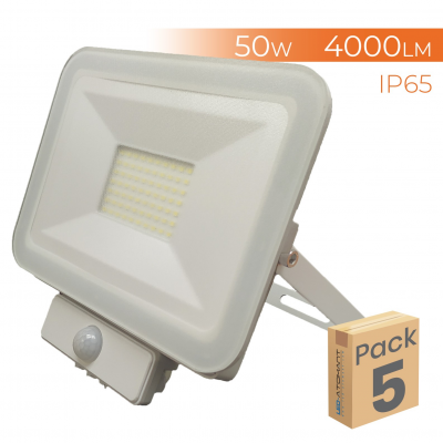 NG1498 - FLOODLIGHT WITH SENSOR 50W PACK5